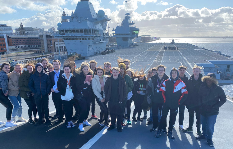 Image of Science students tour awe-inspiring Royal Navy warship 