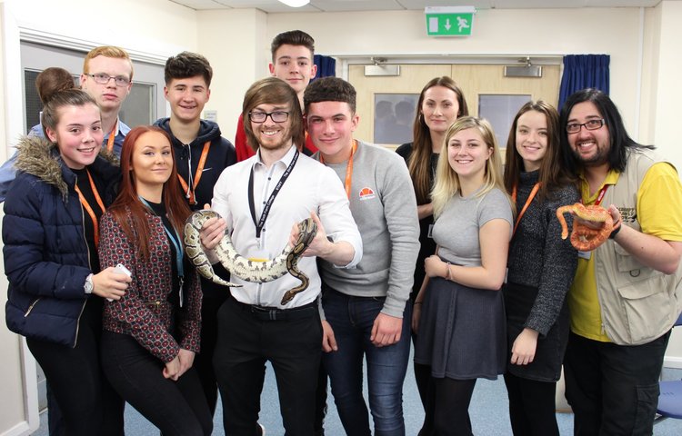 Image of Psychology students faced their fears when The Creepy Crawly Show returned to College