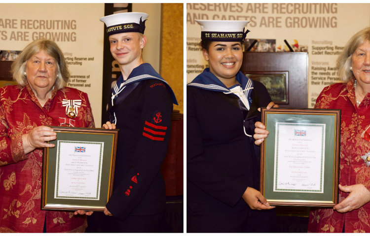 Image of Two Students Honoured with Top Cadet Award  