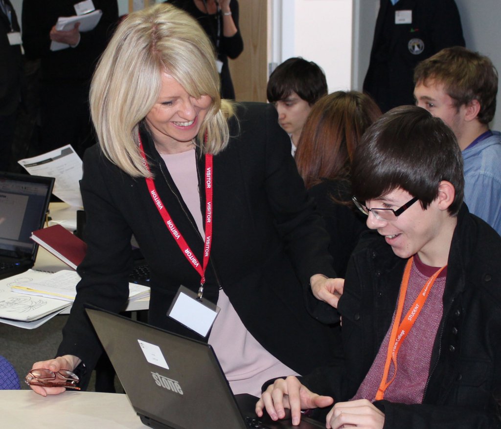 Image of Wirral West MP and Employment Minister, Esther McVey, visits The Sixth Form College 