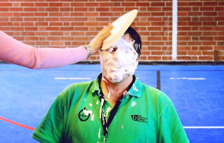 Image of Students pie staff for Children in Need